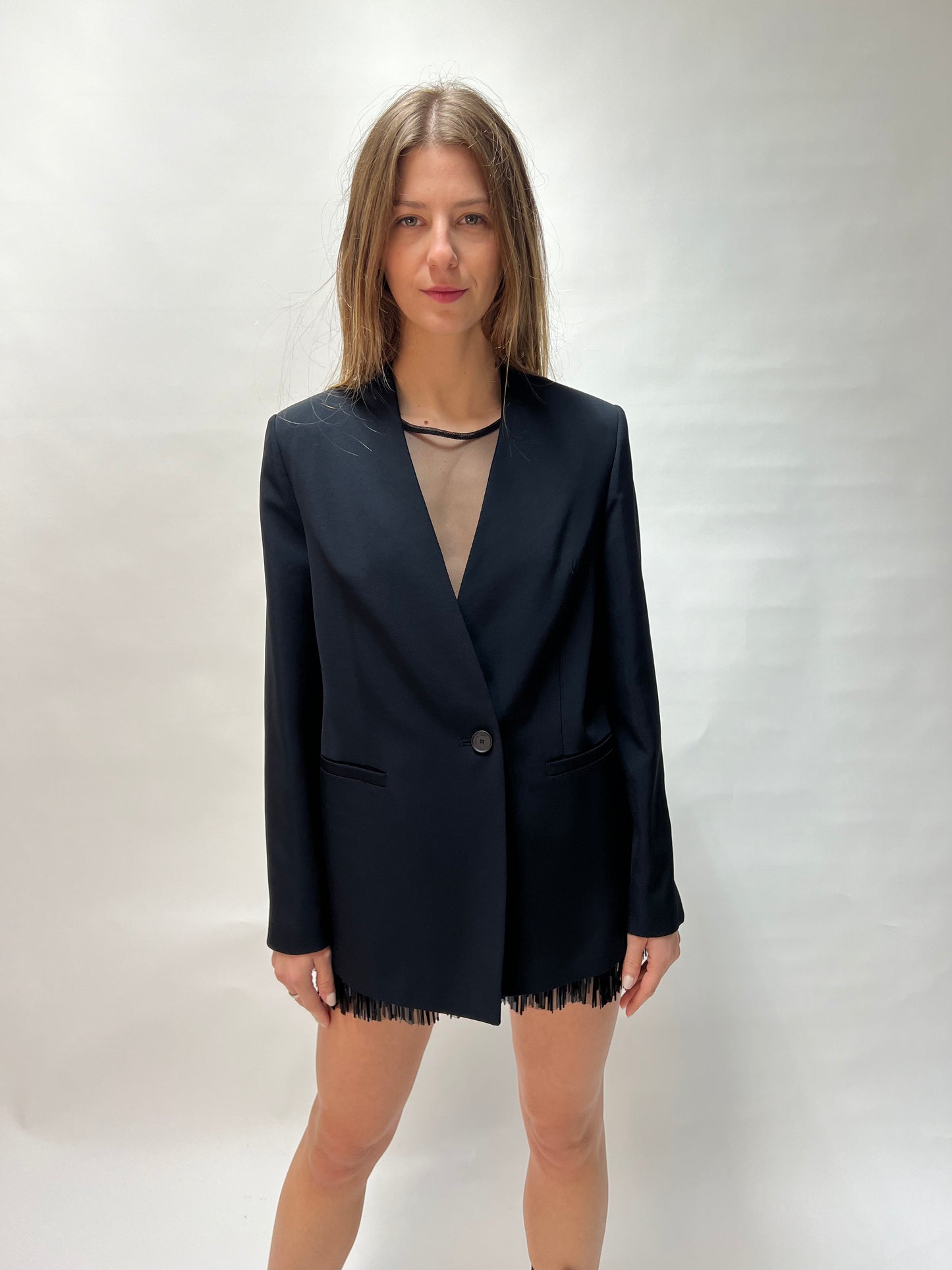 L. Conti Top con paillettes a frangia L4WW58