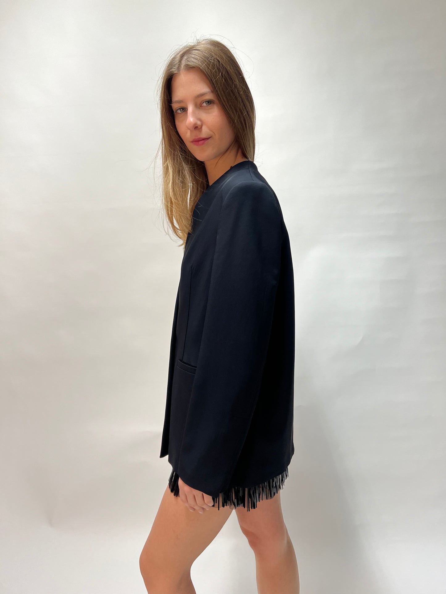 L. Conti Top con paillettes a frangia L4WW58