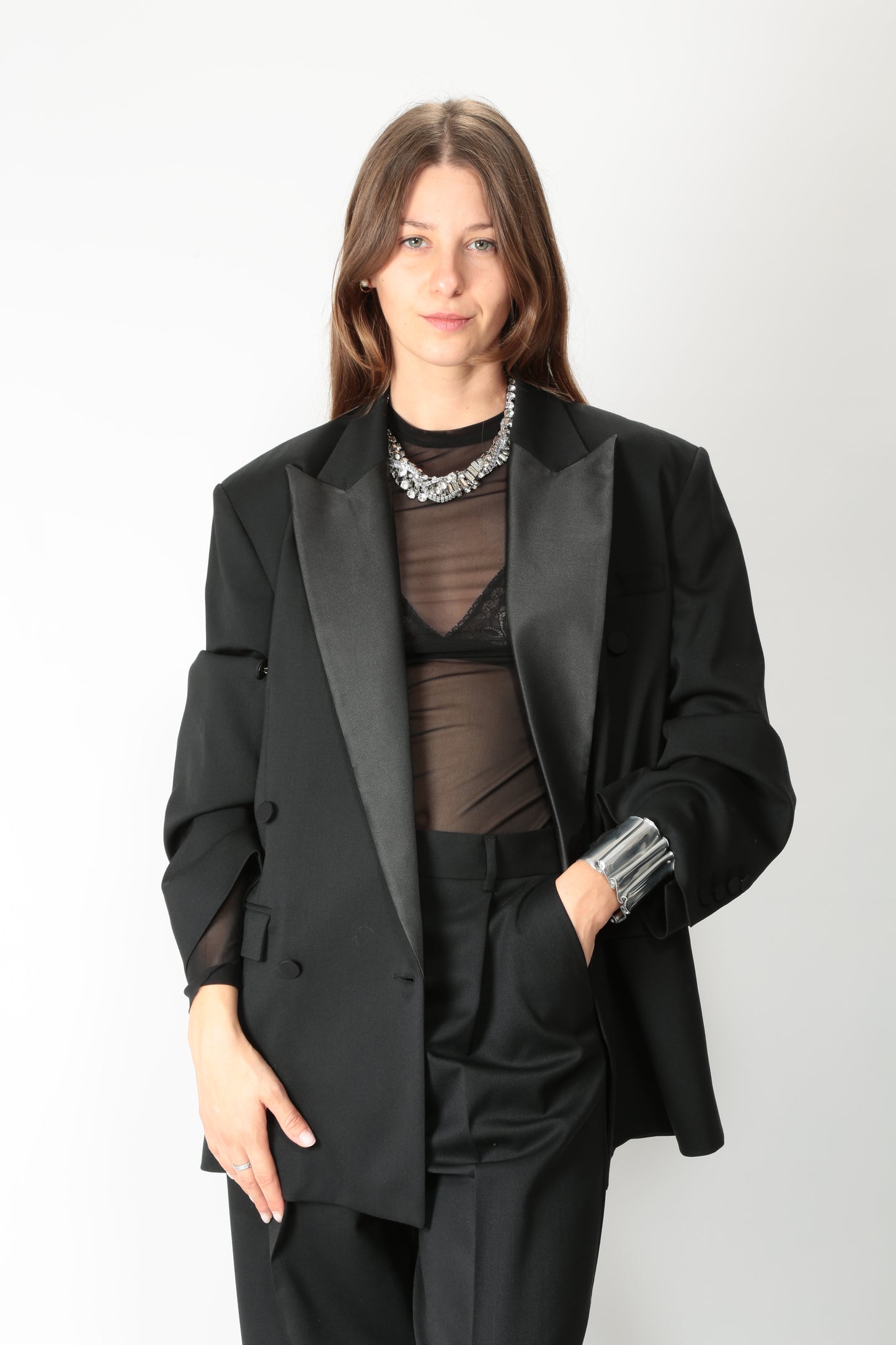 The M Giacca oversize fresco di lana Cassia