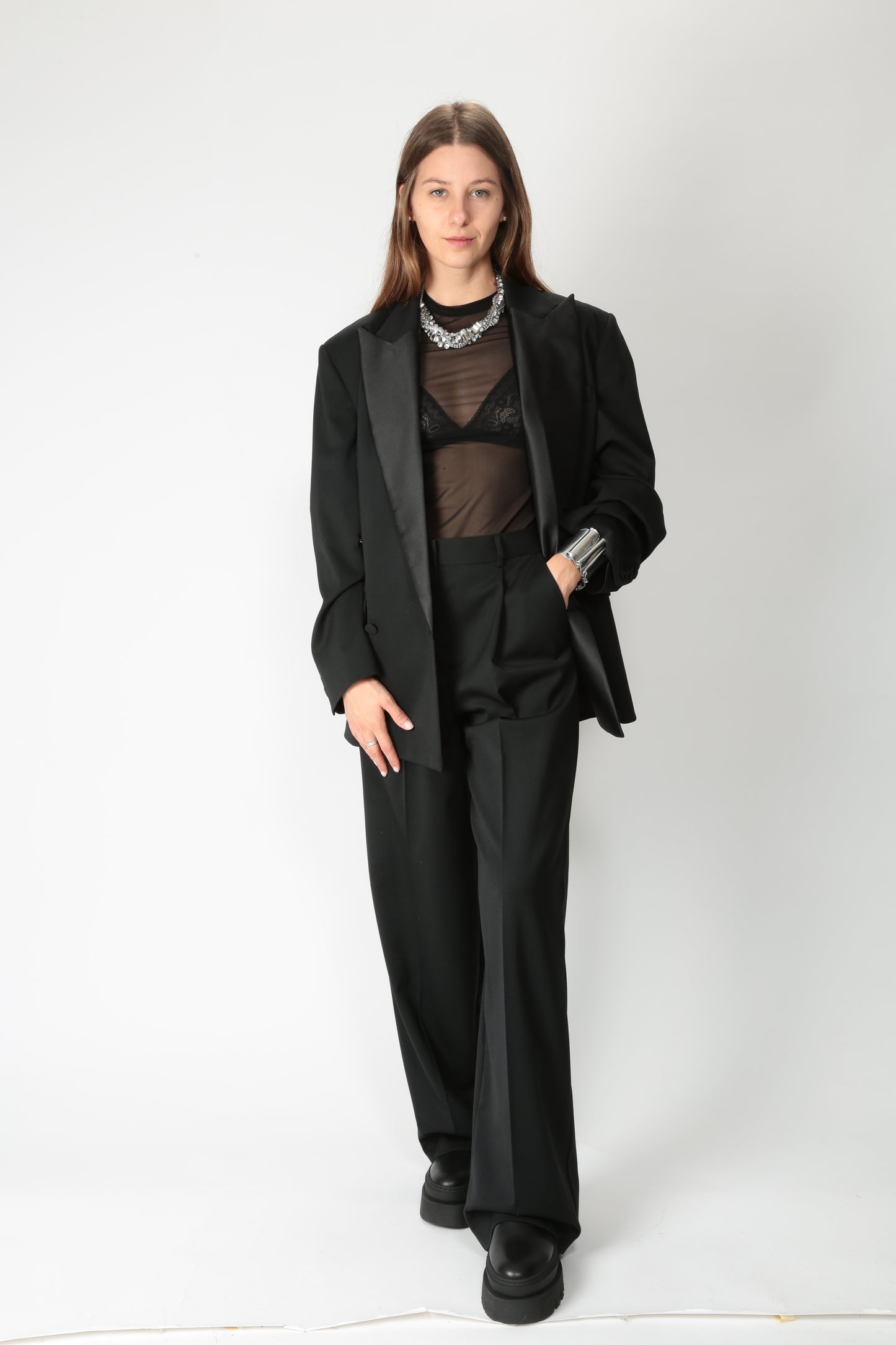 The M Giacca oversize fresco di lana Cassia