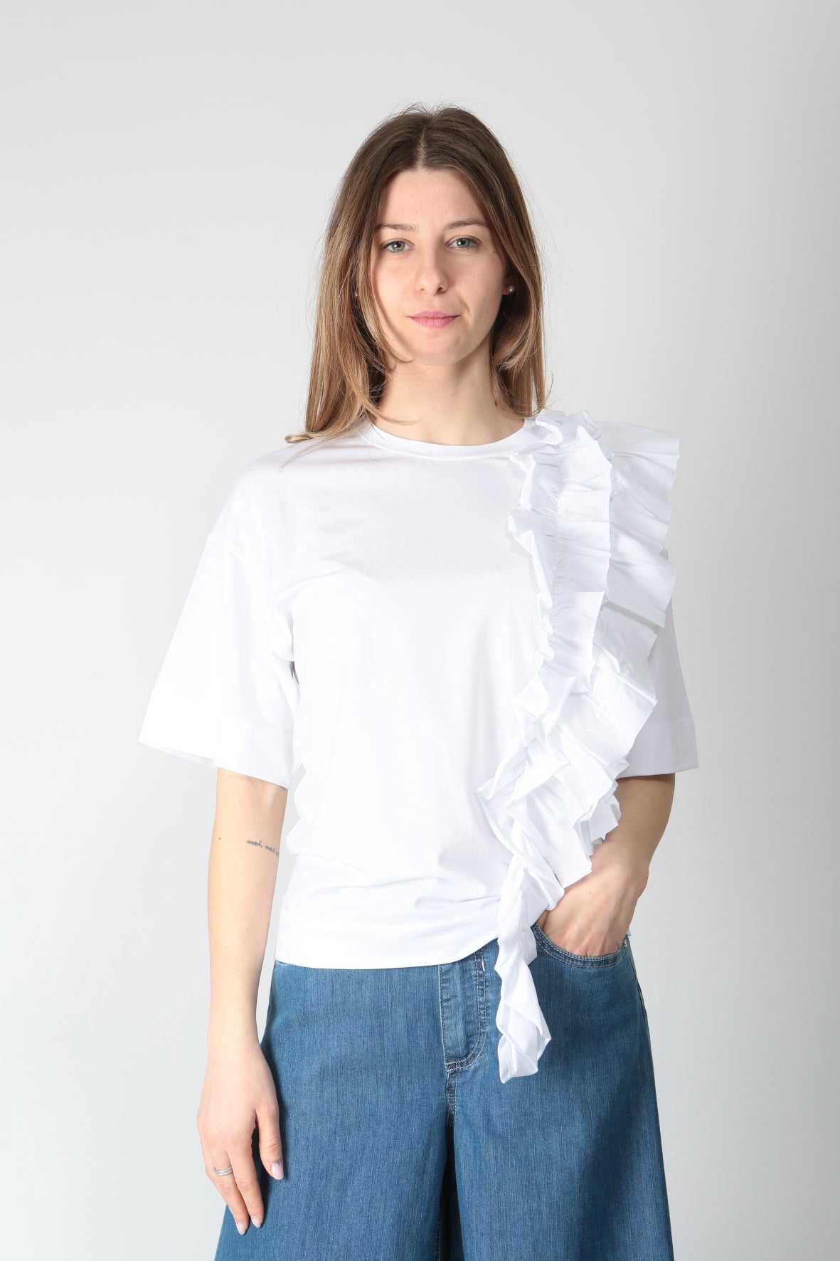 Alpha Studio T-shirt con frappa AD-6411C 2159
