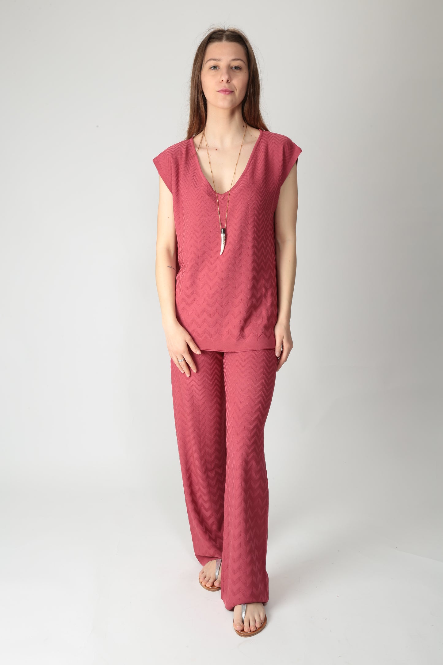 Maida Mila Gilet punto zig zag 251M1037