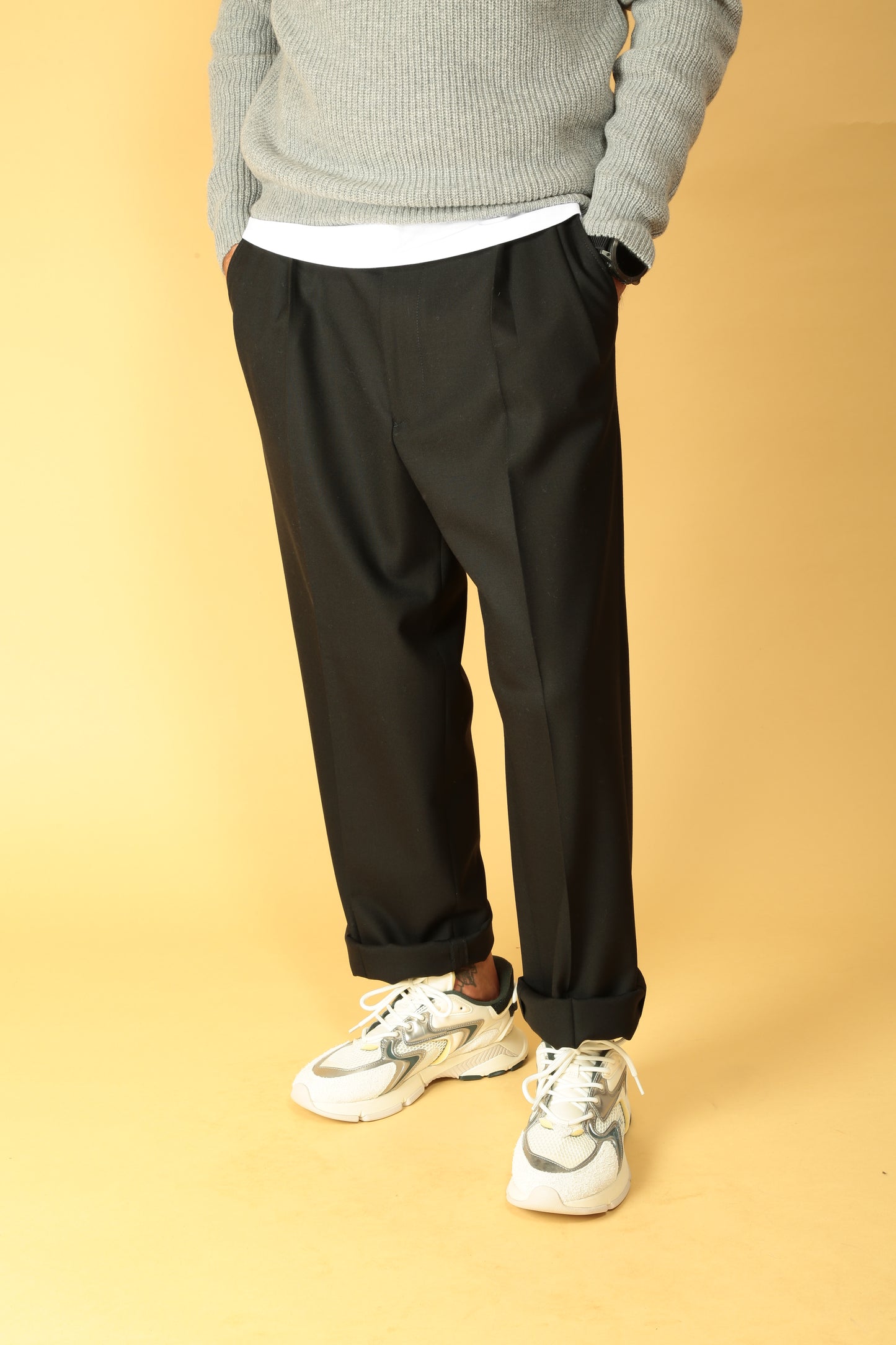 Lubiam Pantalone ampio in lana vergine 54533/2 8191