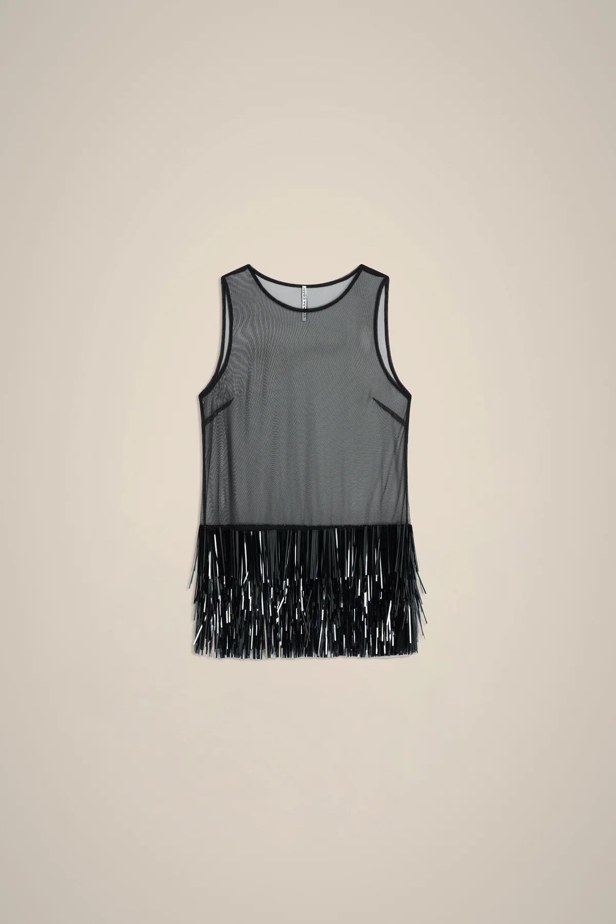L. Conti Top con paillettes a frangia L4WW58