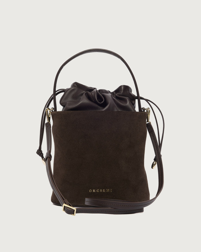 Orciani Borsa secchiello small  in suede B02197