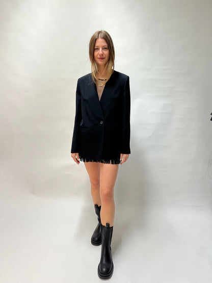 L. Conti Top con paillettes a frangia L4WW58