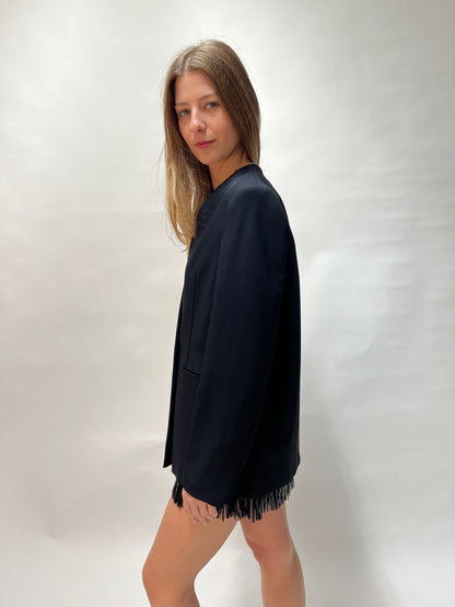 L. Conti Top con paillettes a frangia L4WW58