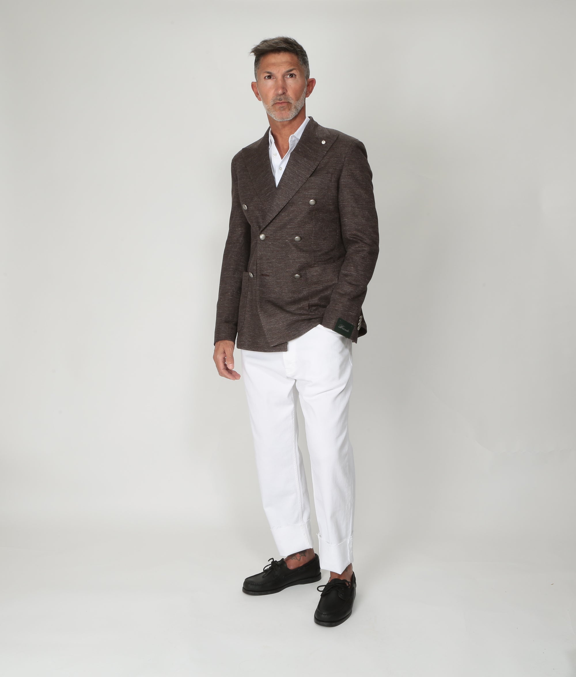 Brando per LBM Giacca doppiopetto in lino e cotone 55209/6 2813 - Gulie Atelier