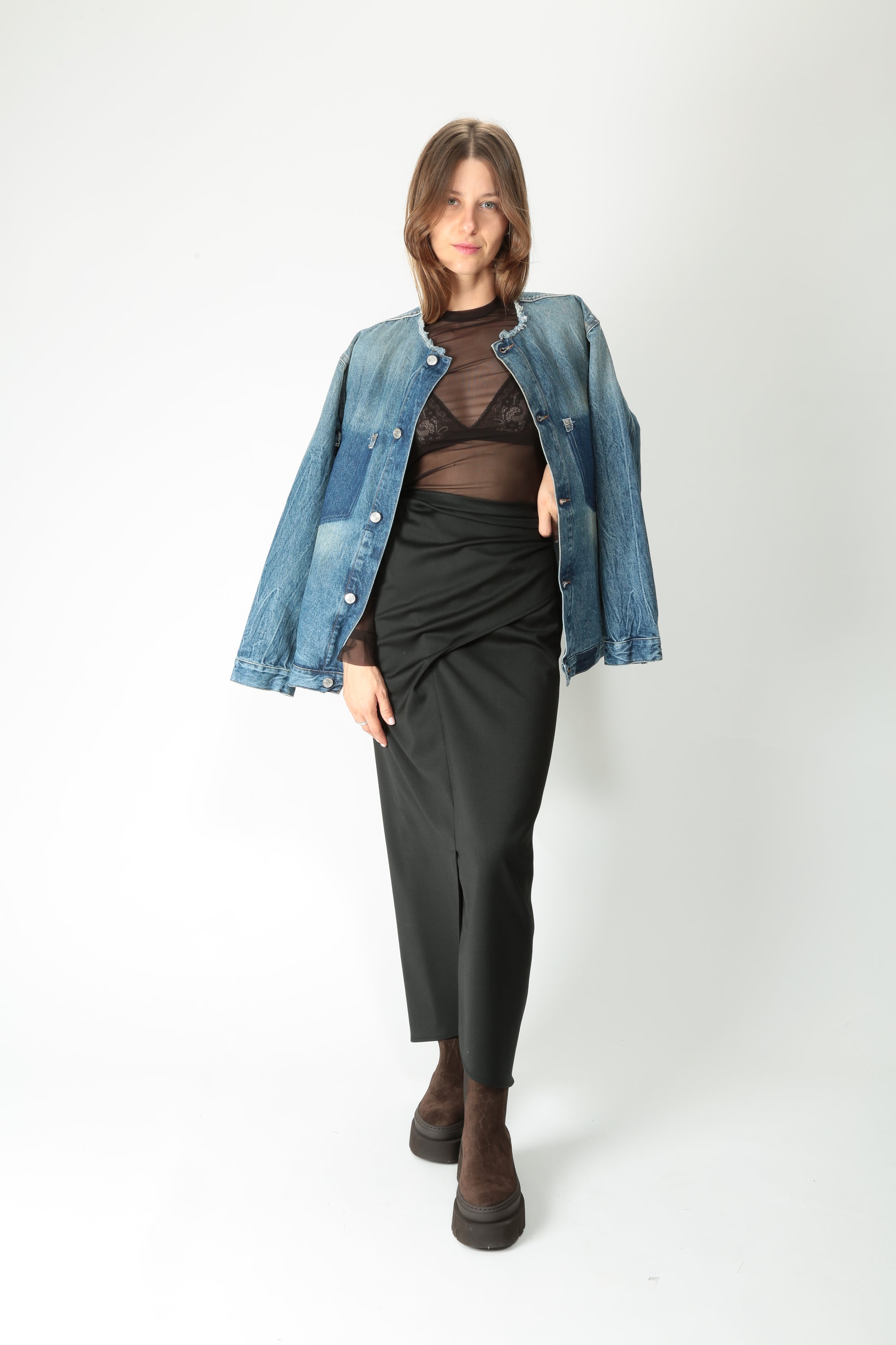 Department 5 Giubbotto in denim Stay DC52751D2TF0322212 - Gulie Atelier