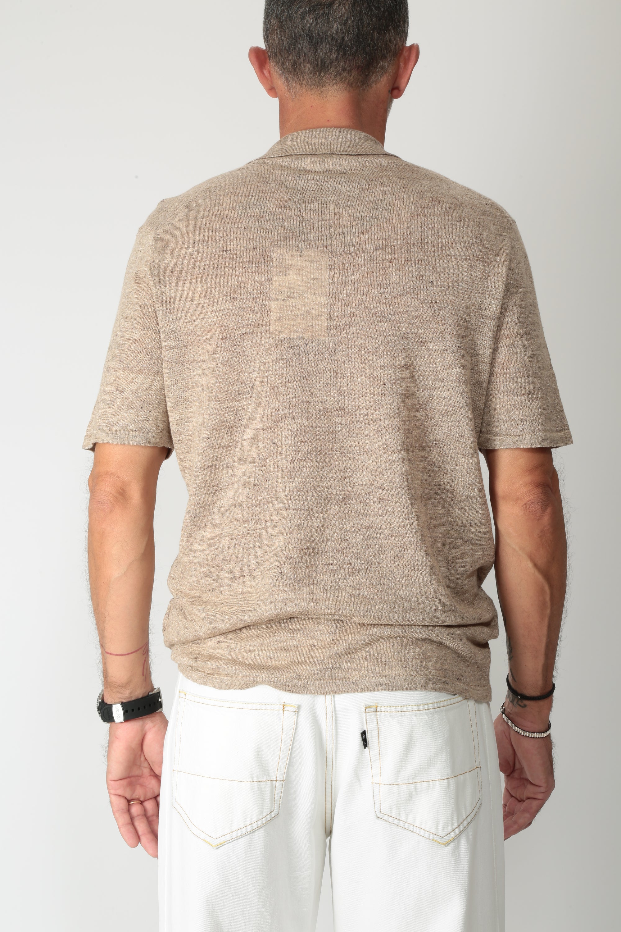 R. Collina Polo in lino e cotone 261MYA19024 - Gulie Atelier