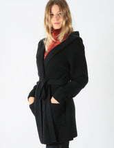 MaxMara Leisure Cardigan con cappuccio lana vergine Nava