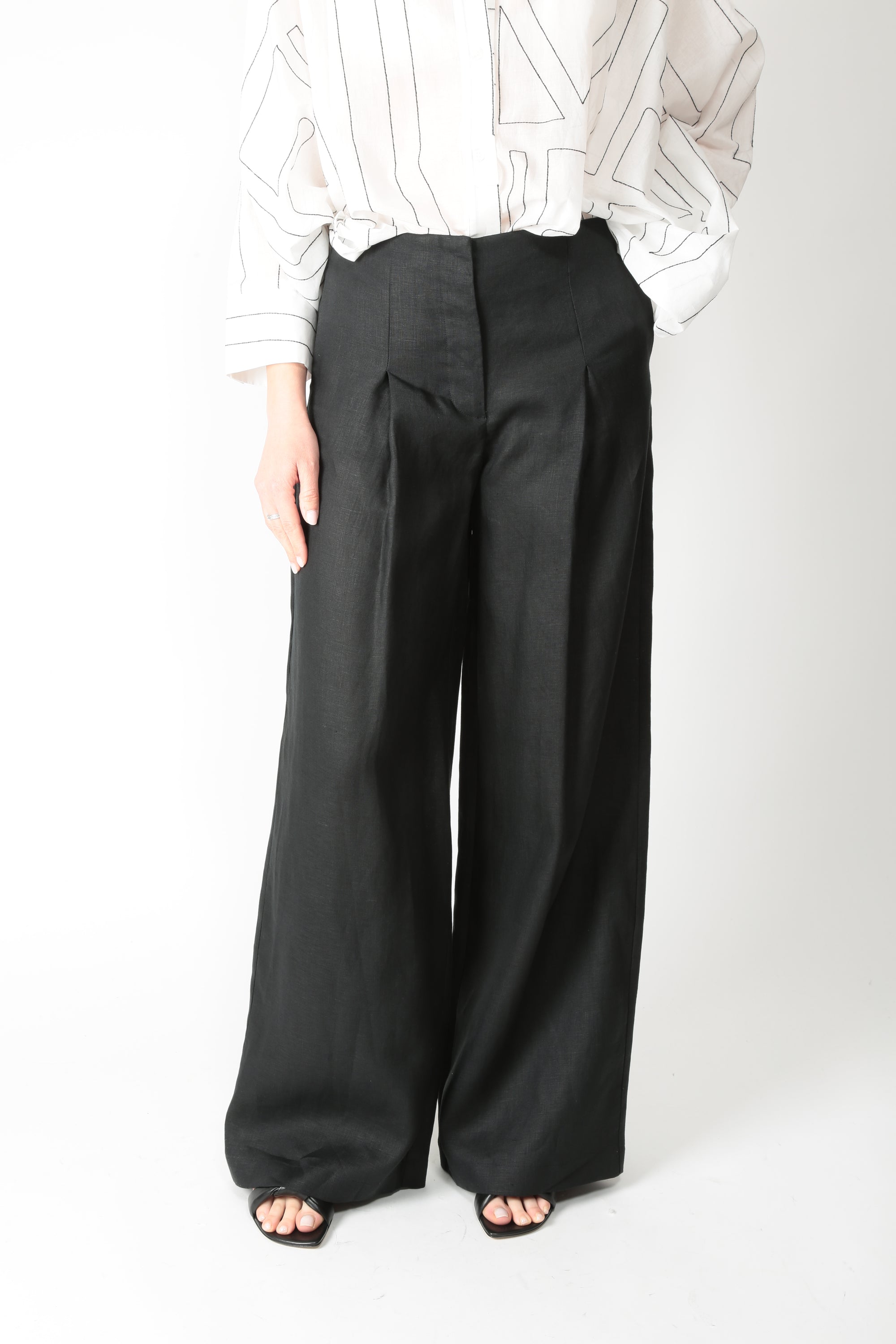 MeiMeij Pantalone ampio in lino M6EH07 - Gulie Atelier