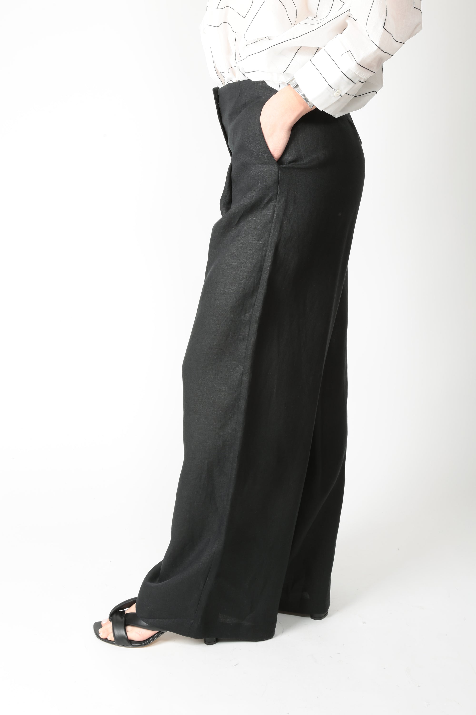 MeiMeij Pantalone ampio in lino M6EH07 - Gulie Atelier