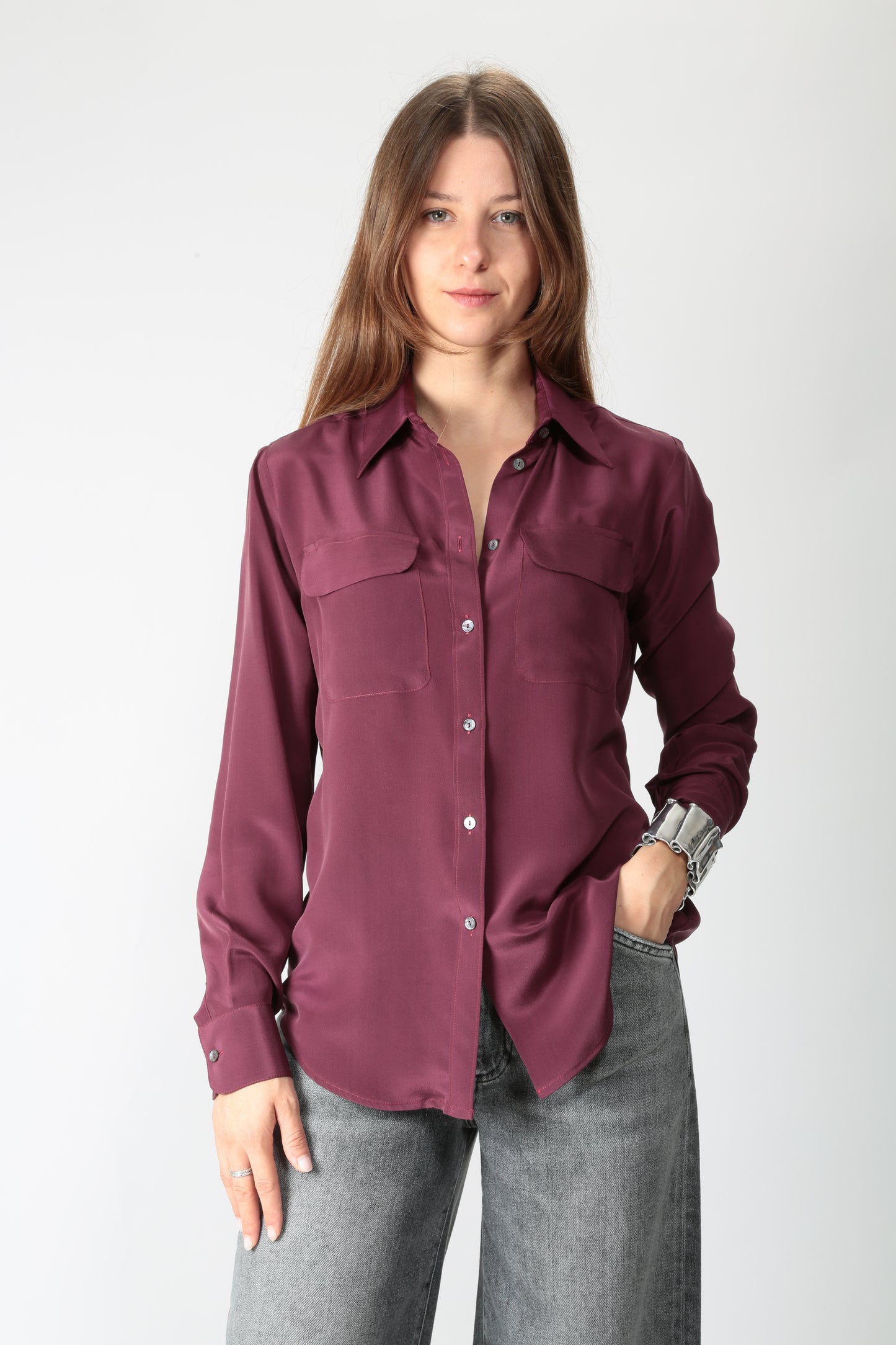 https://www.gulieshop.it › products › camicetta-snob-camicia-in-seta-con-taschini-31421-579