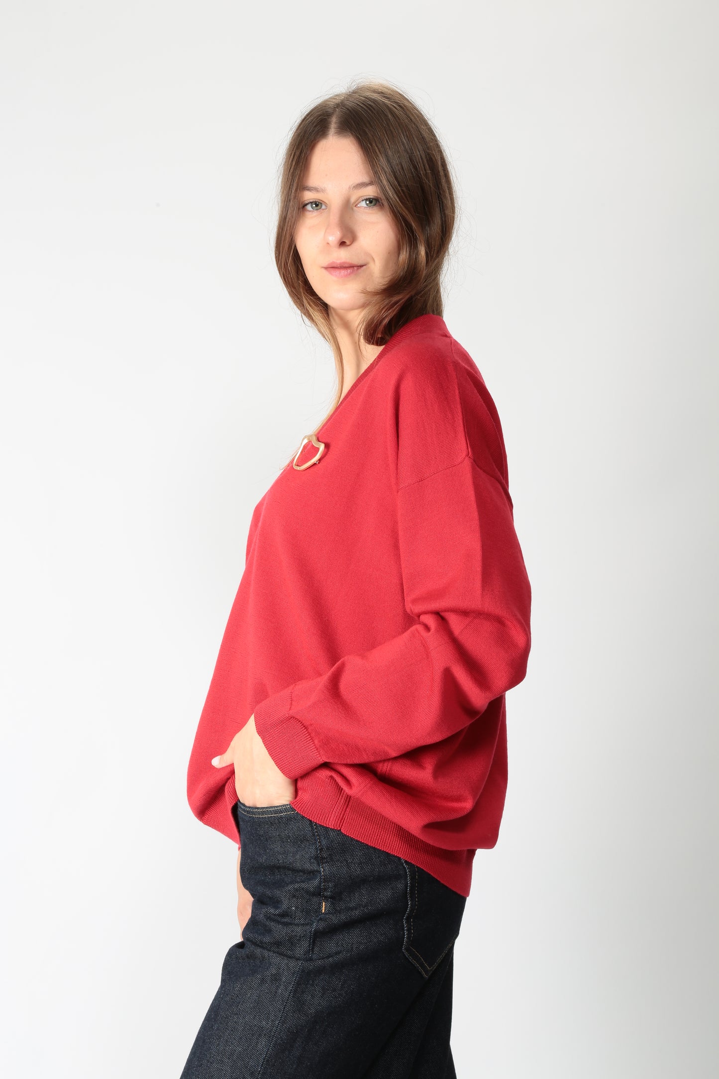 Alpha Studio Maglia scollo a V AD-4003A