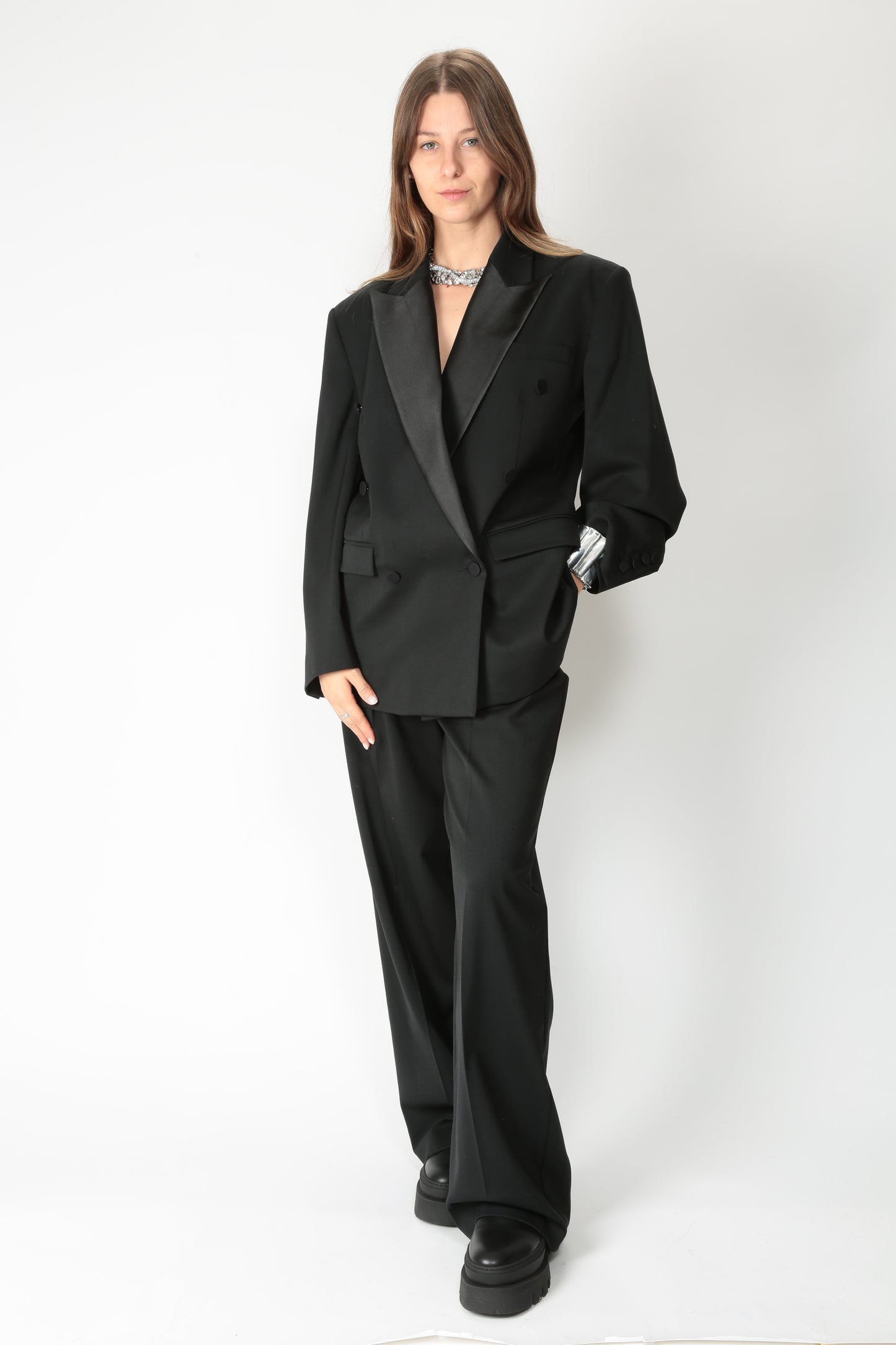 The M Giacca oversize fresco di lana Cassia