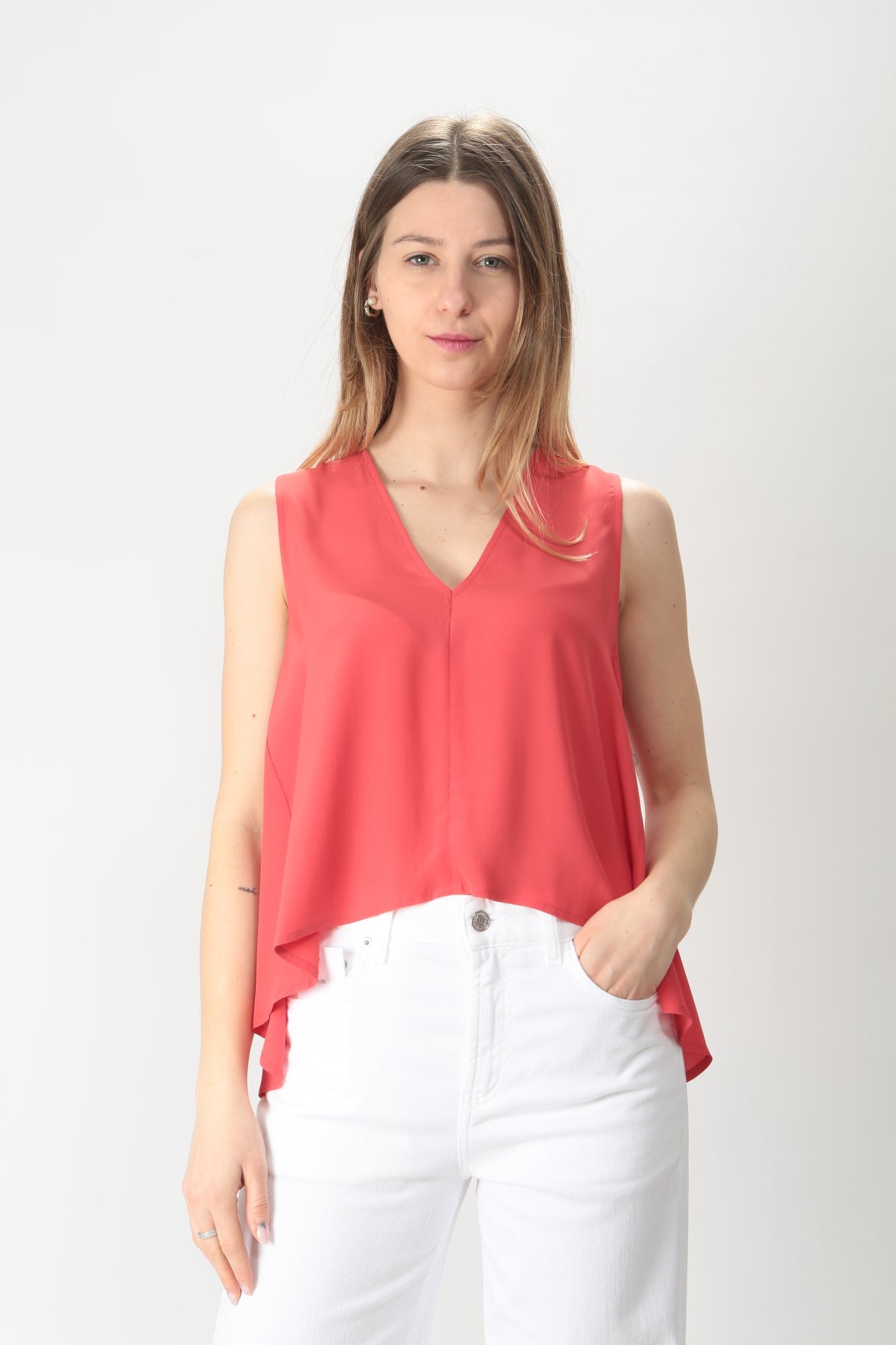 Ottod'ame Pantalone ampio in misto seta DP9522 - Gulie Atelier