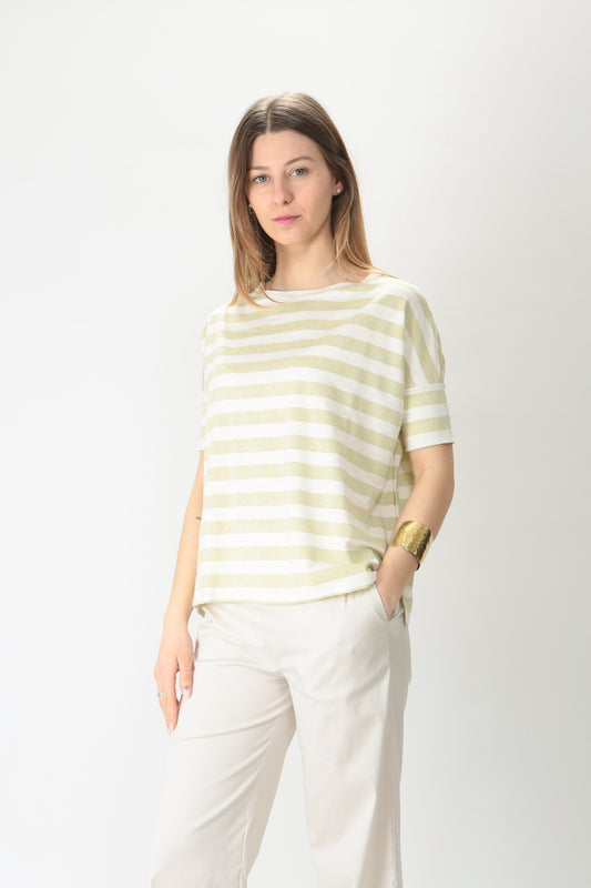 Maida Mila T-shirt oversize in lurex 24551