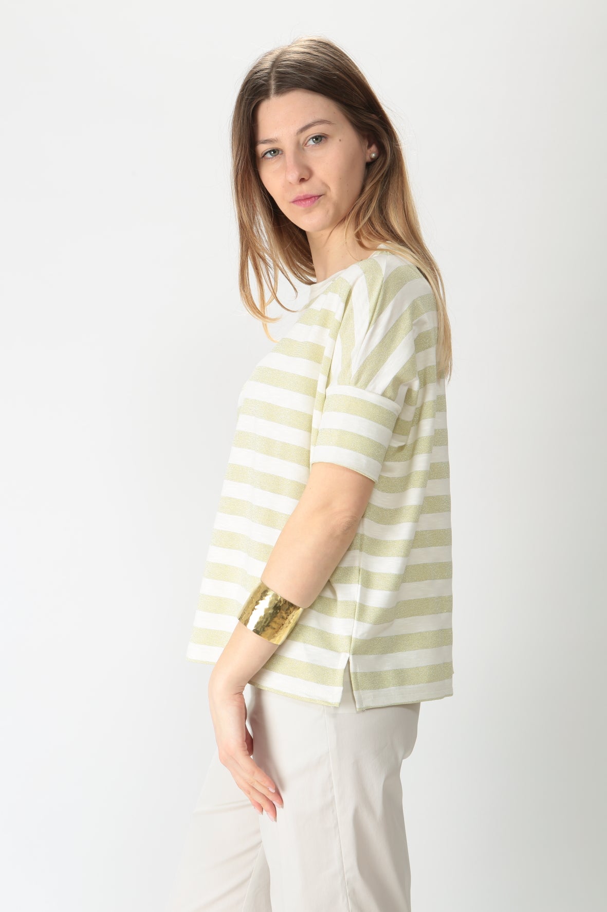 Maida Mila T-shirt oversize in lurex 24551