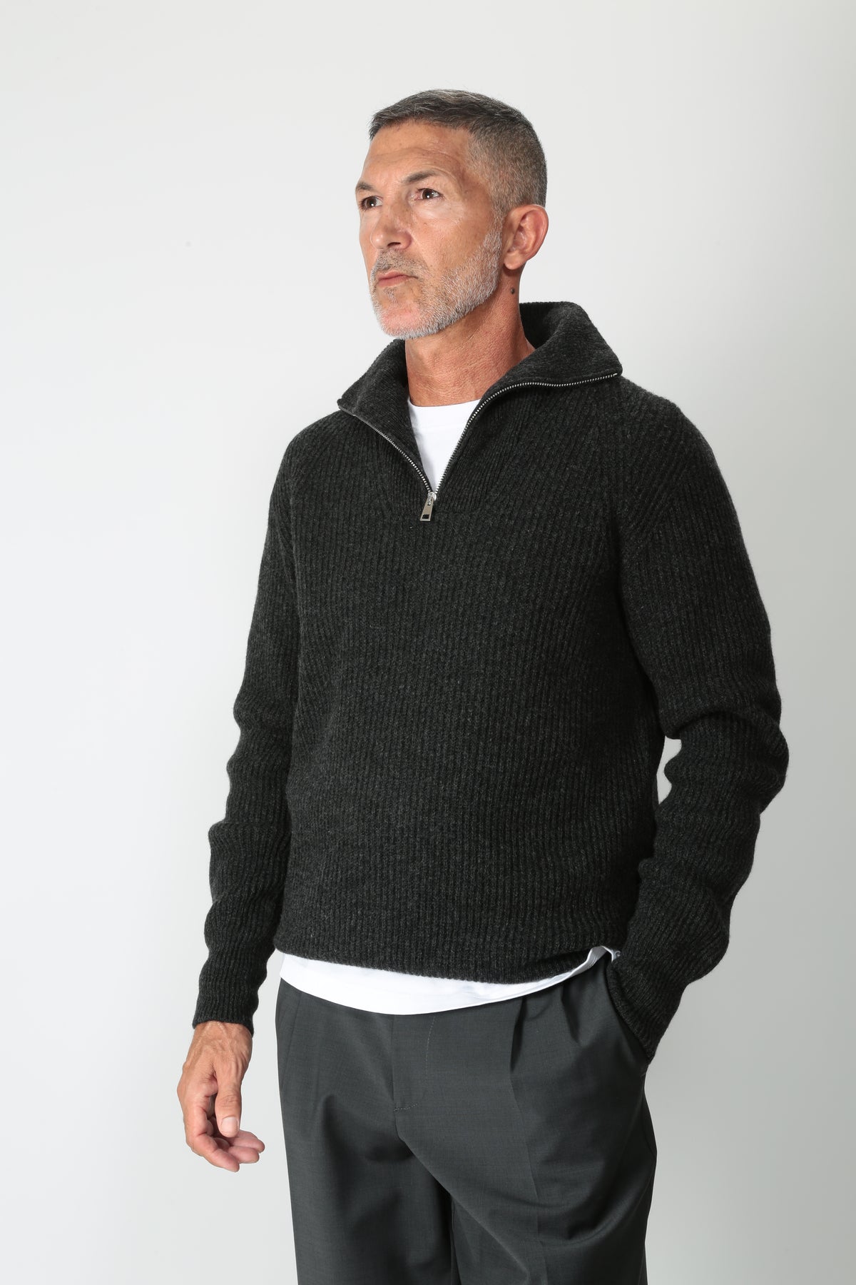 Amaranto Maglia a coste B9AC0011