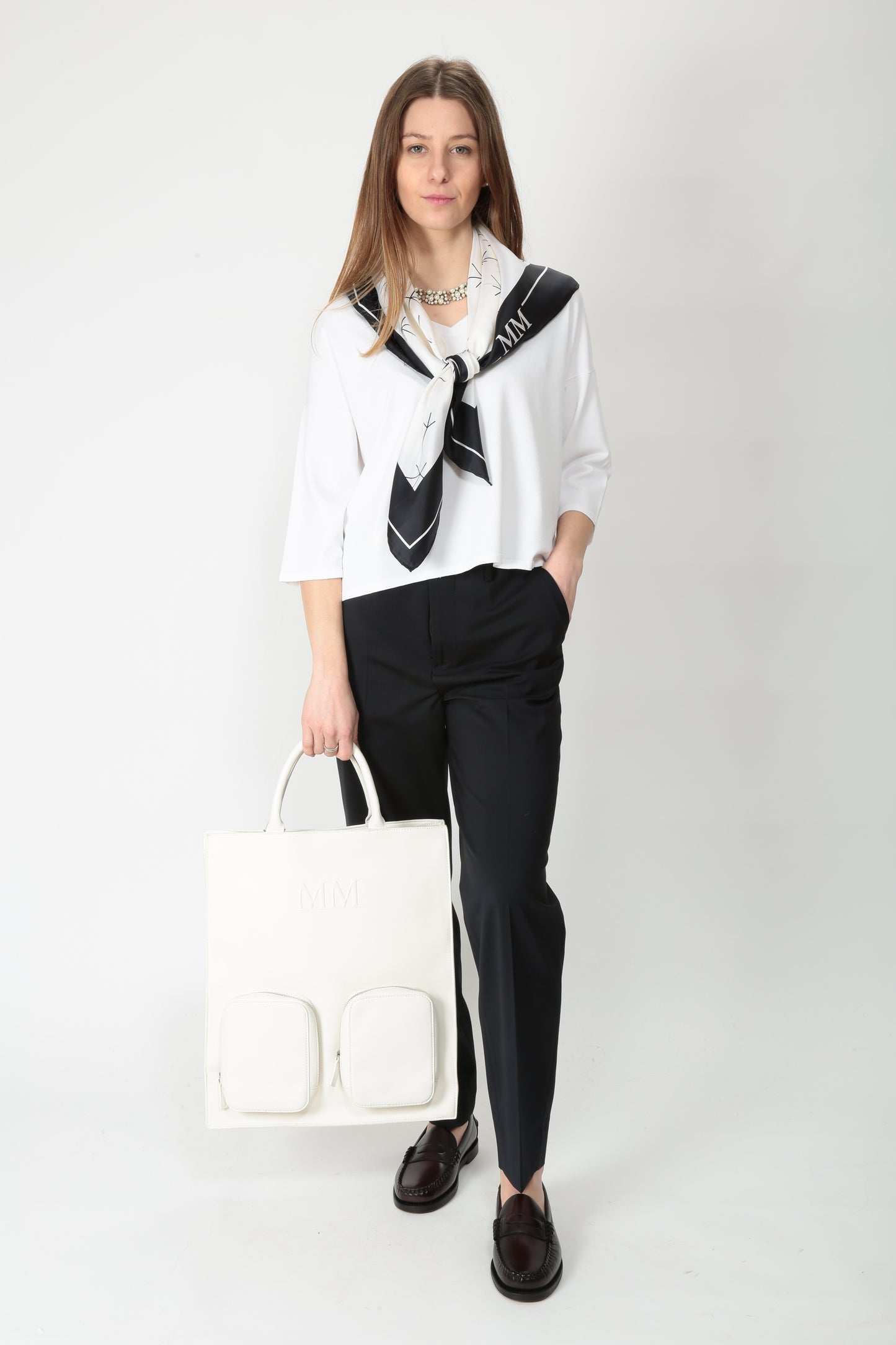MaxMara MM Foulard in seta Cammeo