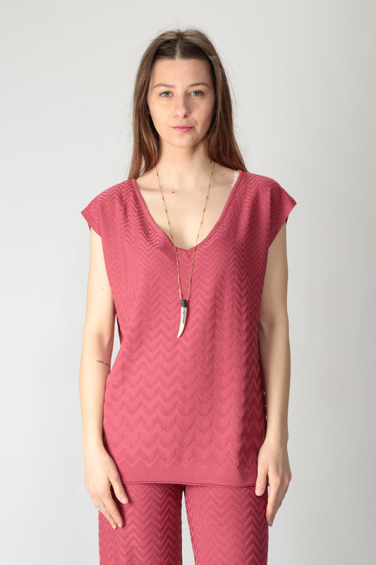 Maida Mila Gilet punto zig zag 251M1037