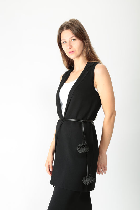 Maida Mila Gilet lungo misto viscosa 251M6007