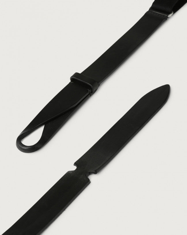 Orciani Cintura in cuoio e tessuto regolabile Nobuckle - Gulie Atelier