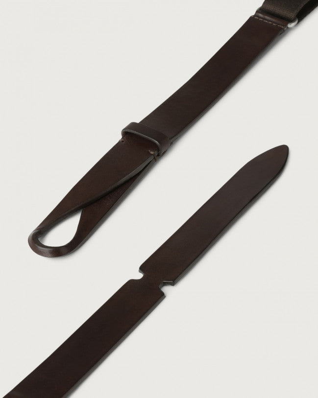 Orciani Cintura in cuoio e tessuto regolabile Nobuckle - Gulie Atelier