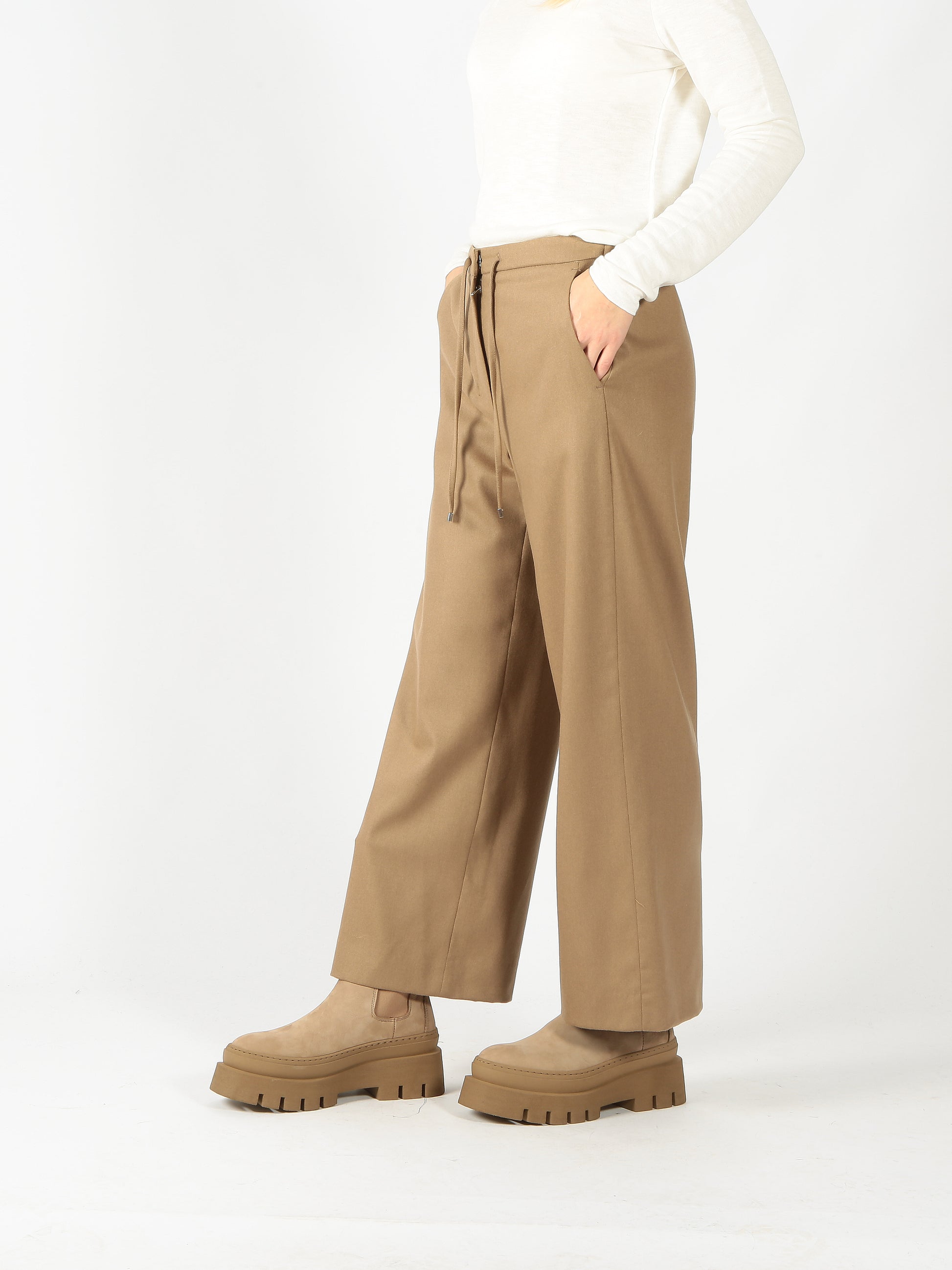 'S MaxMara Pantalone fluido in lana Floria