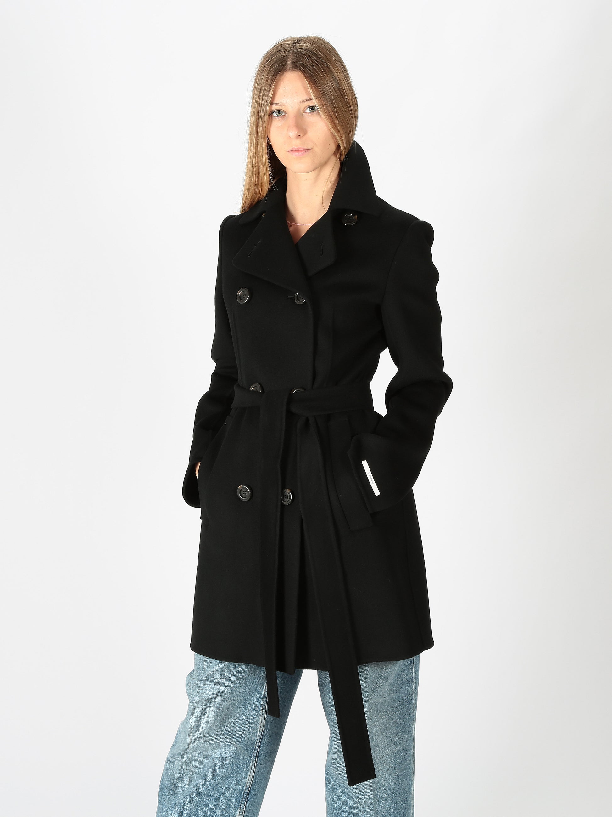 Sportmax Cappotto doppio petto lana e cachemire Gong